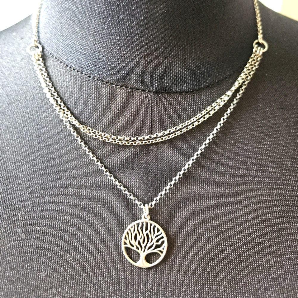 Sterling Silver Tree of Life Pendant Necklace